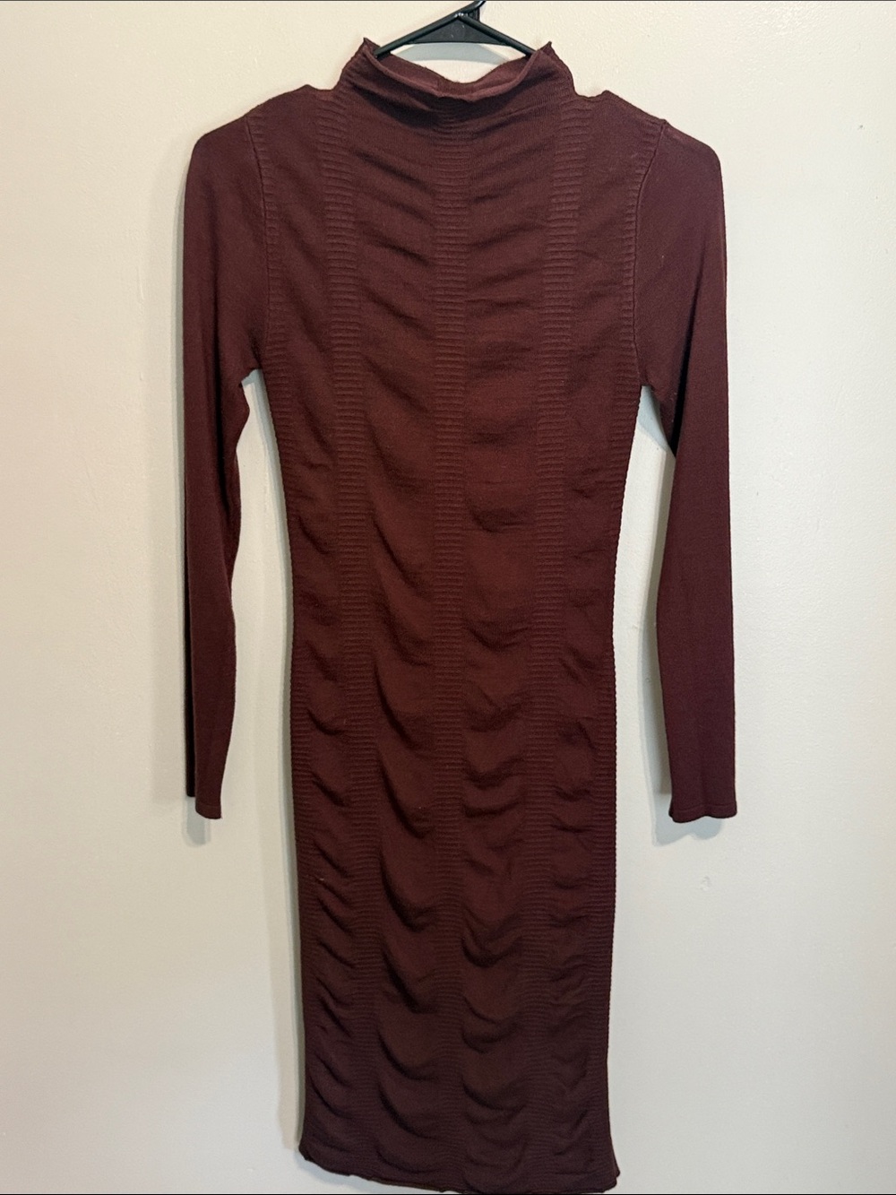 Women's Ribbed Long Sleeve Bodycon Dress